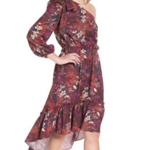 𝅺NWT Chelsea 28 floral dress one shoulder Size S
